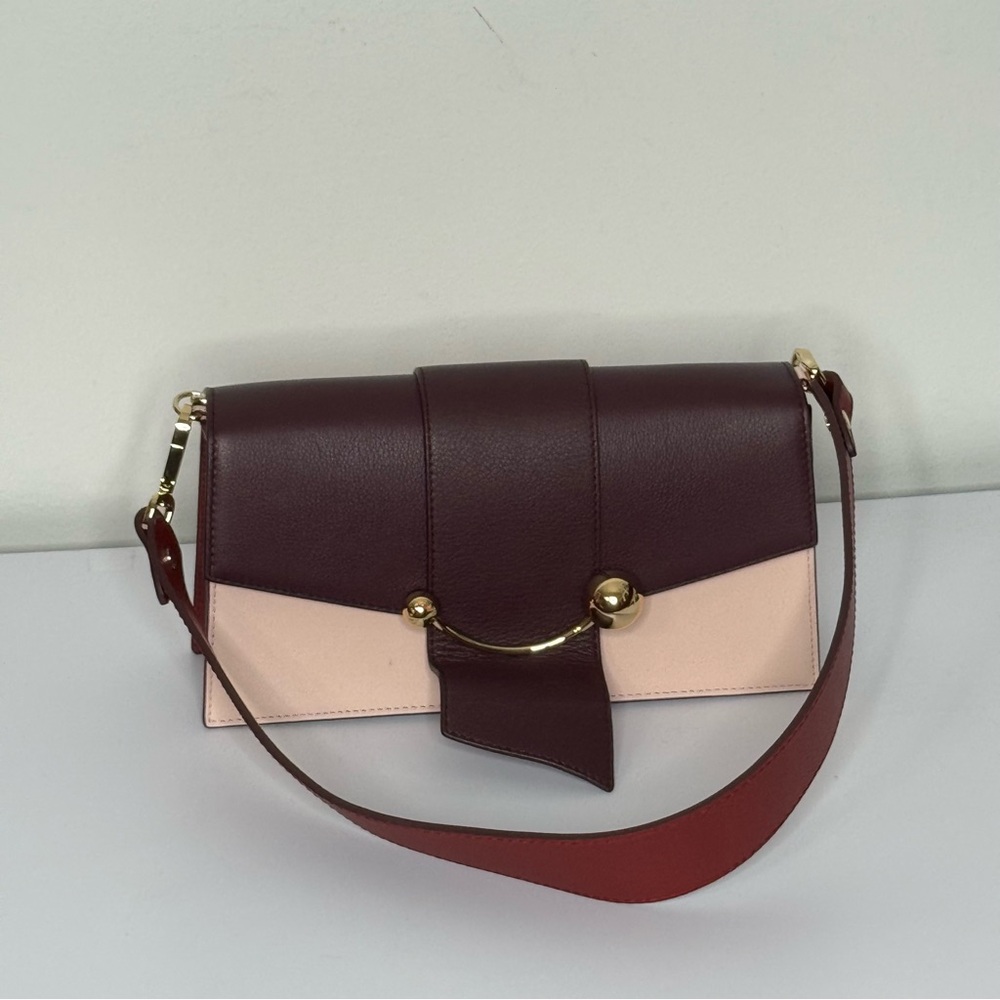 Strathberry Elegant Burgundy and Pink Women's Bag